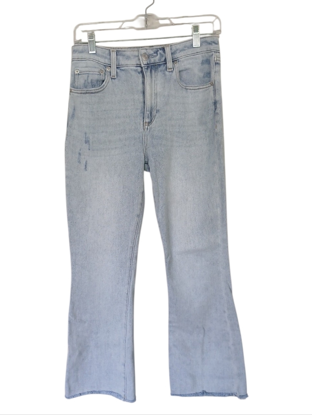 pistola Lennon High Rise Crop Boot Colony Light Wash Anthropologie Size 28
